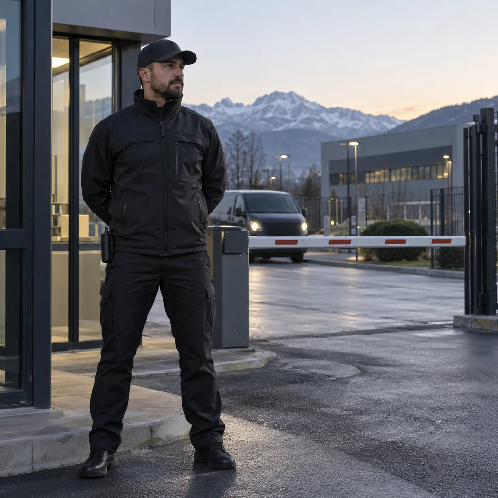 Illustration : agent sur un site d'activité en environnement alpin